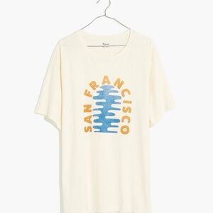Madewell Cream San Francisco City Graphic Unisex Short Sleeve Tee